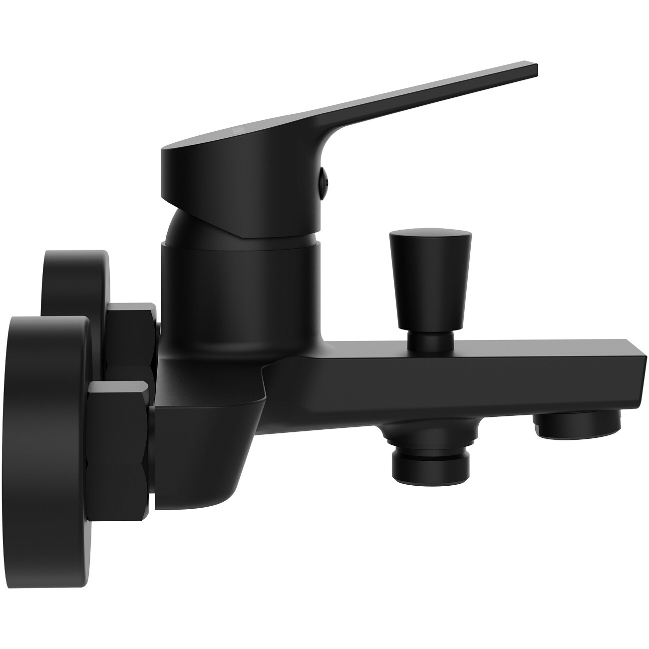 Смеситель для ванны с душем настенный черный Stworki "Кронборг" S28100BK - изображение 7