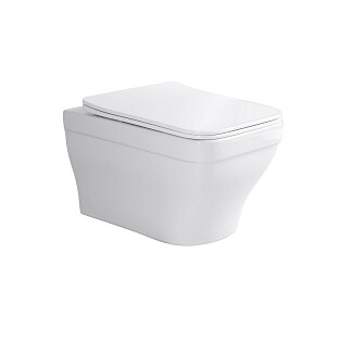 Унитаз подвесной фарфоровый прямоугольный безободковый белый Aquatek &quot;Амадео&quot; AQ1180-00