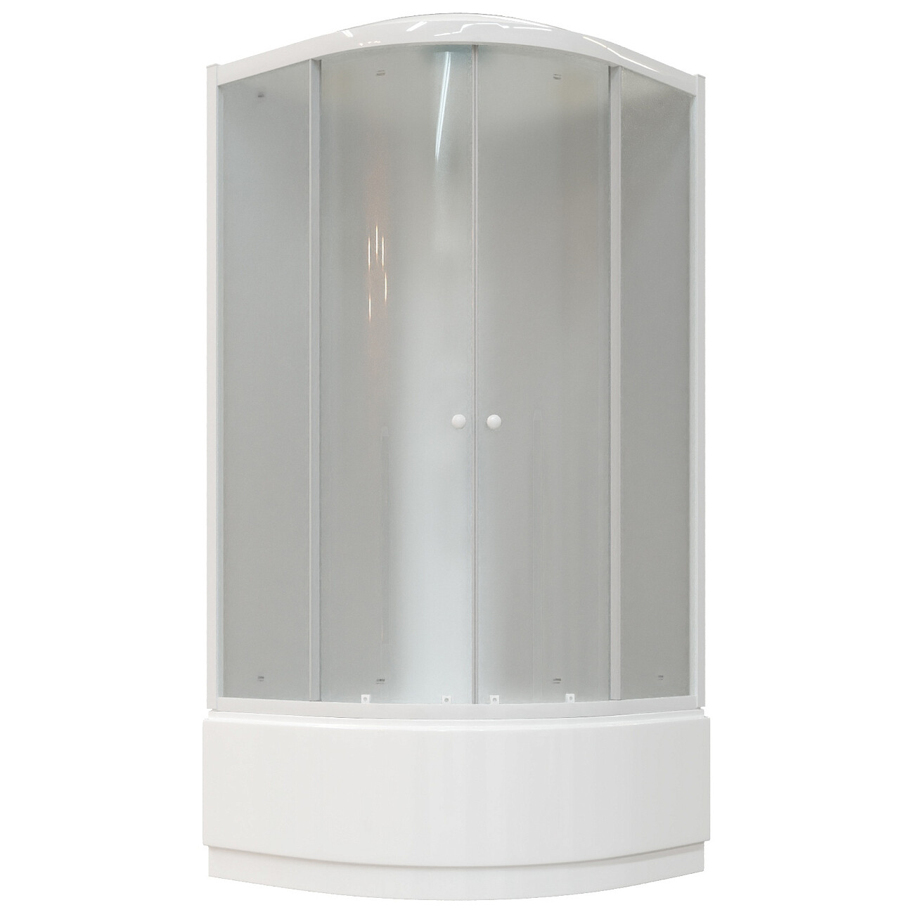 Душевая кабина четверть круга с высоким поддоном 100х100 см белая Parly EF1021 - изображение 3