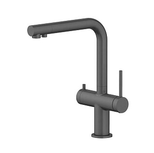 Смеситель для кухни с подключением к фильтру питьевой воды черный хром Aquatek &quot;Европа&quot; AQ1385BGM