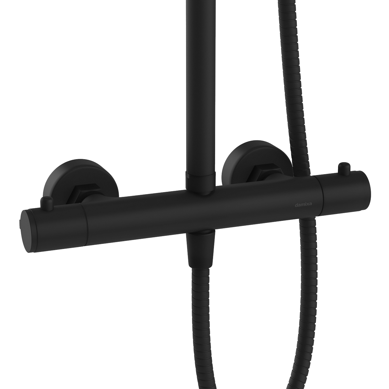 Душевая стойка с верхним душем и термостатом черная Stworki "Хельсинки" HFHS90030 - изображение 6