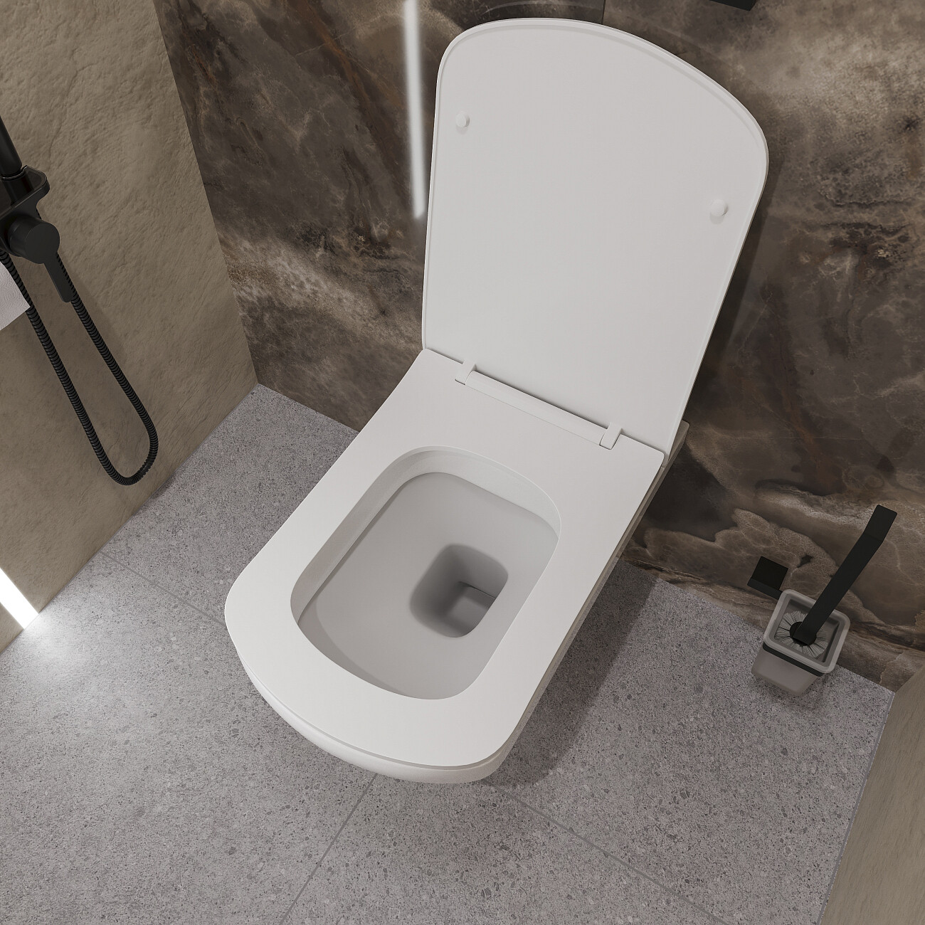 Унитаз подвесной с сиденьем микролифт белый Stworki "Хальмстад" SETK2804-0606-001-1-6000 - изображение 6