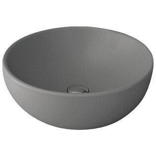 Раковина накладная фарфоровая круглая 45 см серая Roma Bocchi Vessel 1119-006-0125