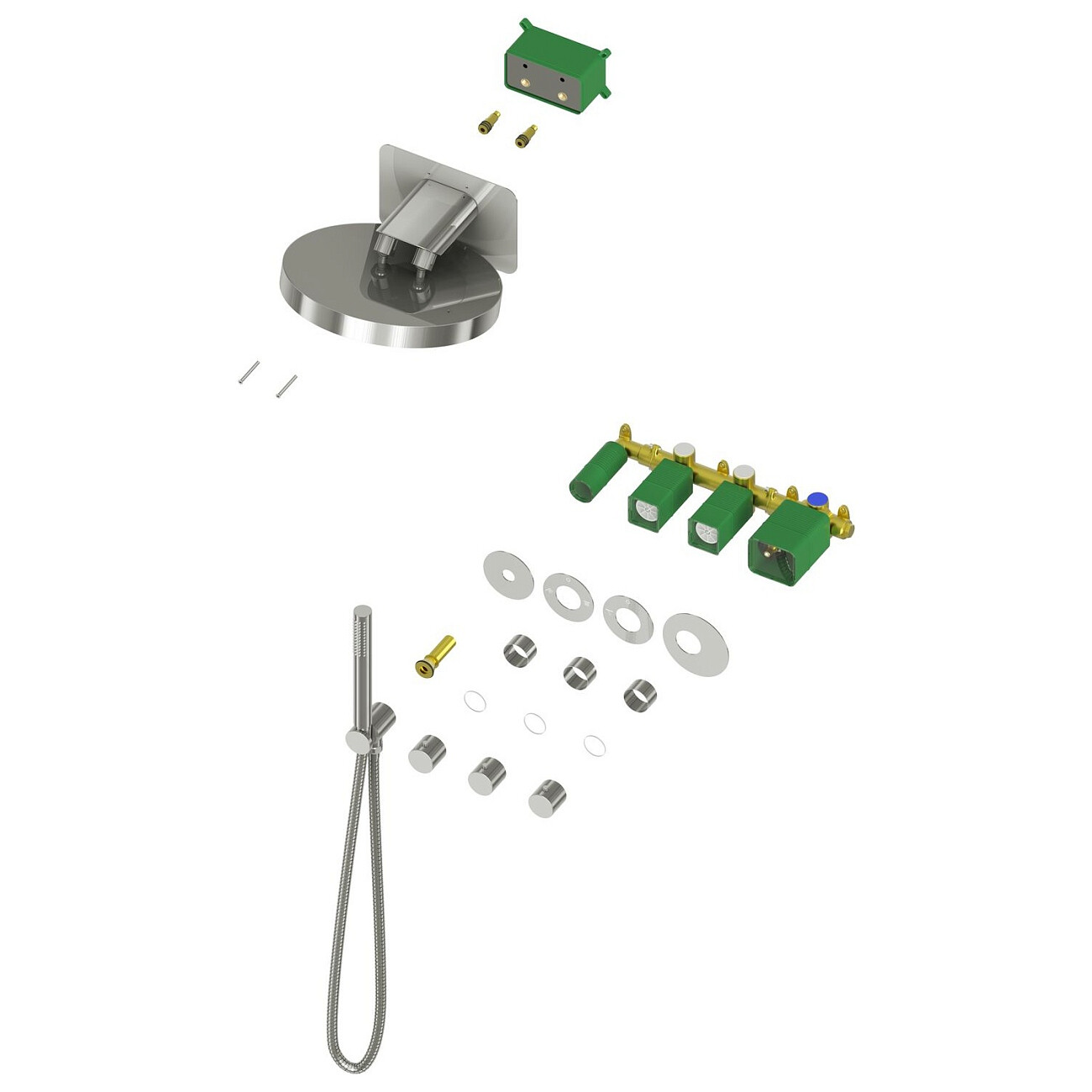 Душевая система с термостатом белая матовая Timo Saona SX-2329-16SM - изображение 2