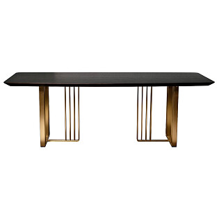 Стол обеденный черный, золото Irelia 300