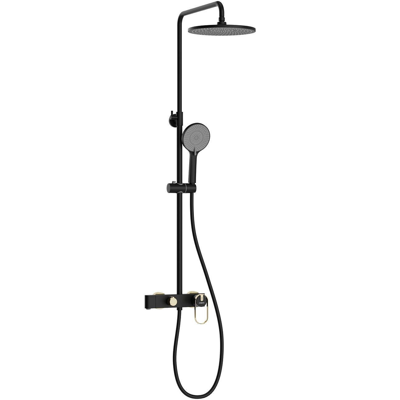 Душевой комплект с тропическим душем черный Stworki "Малунг" S11010BG, S11170BG - изображение 3