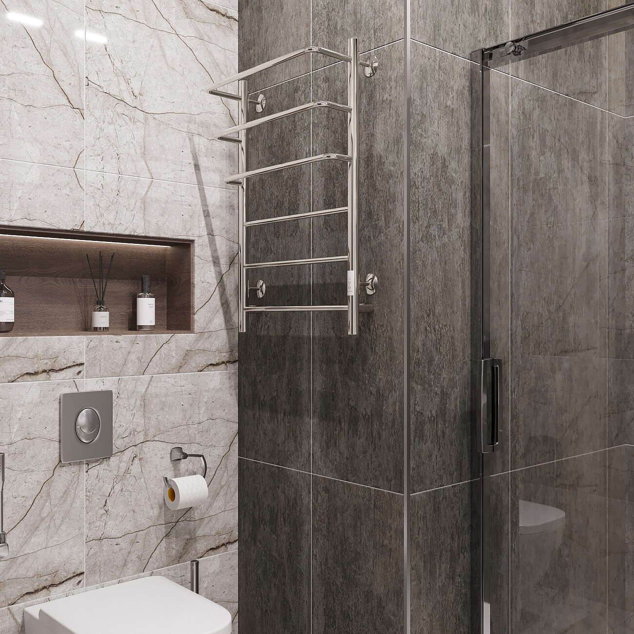 Полотенцесушитель электрический 80х50 см хром Ewrika "Сафо П" - изображение 6