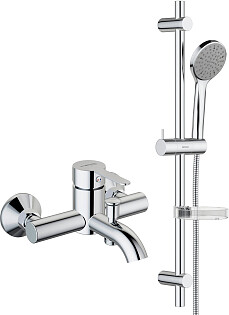 Душевой комплект хром Stworki &quot;Дублин&quot; HFDB91000 со смесителем &quot;Стокгольм&quot; HFSG10000