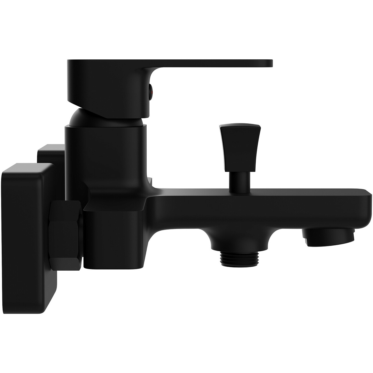 Смеситель для ванны с душем настенный черный Stworki "Мосс" S43100BK - изображение 7