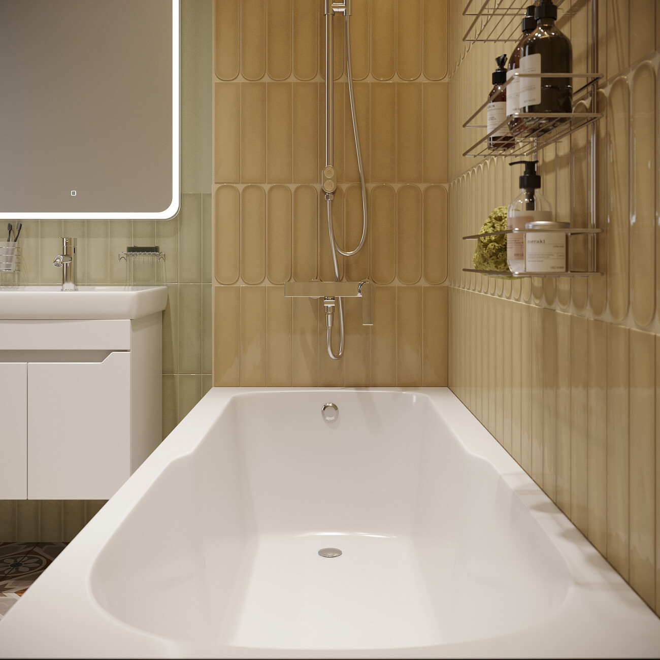 Ванна акриловая 65х165 см белая Artemis Flora 10110300601028 - изображение 4