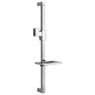 Штанга для душа с мыльницей и держателем 62 см хром Lemark LM8069C