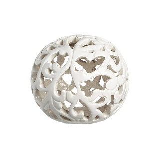 Шар декоративный белый маленький