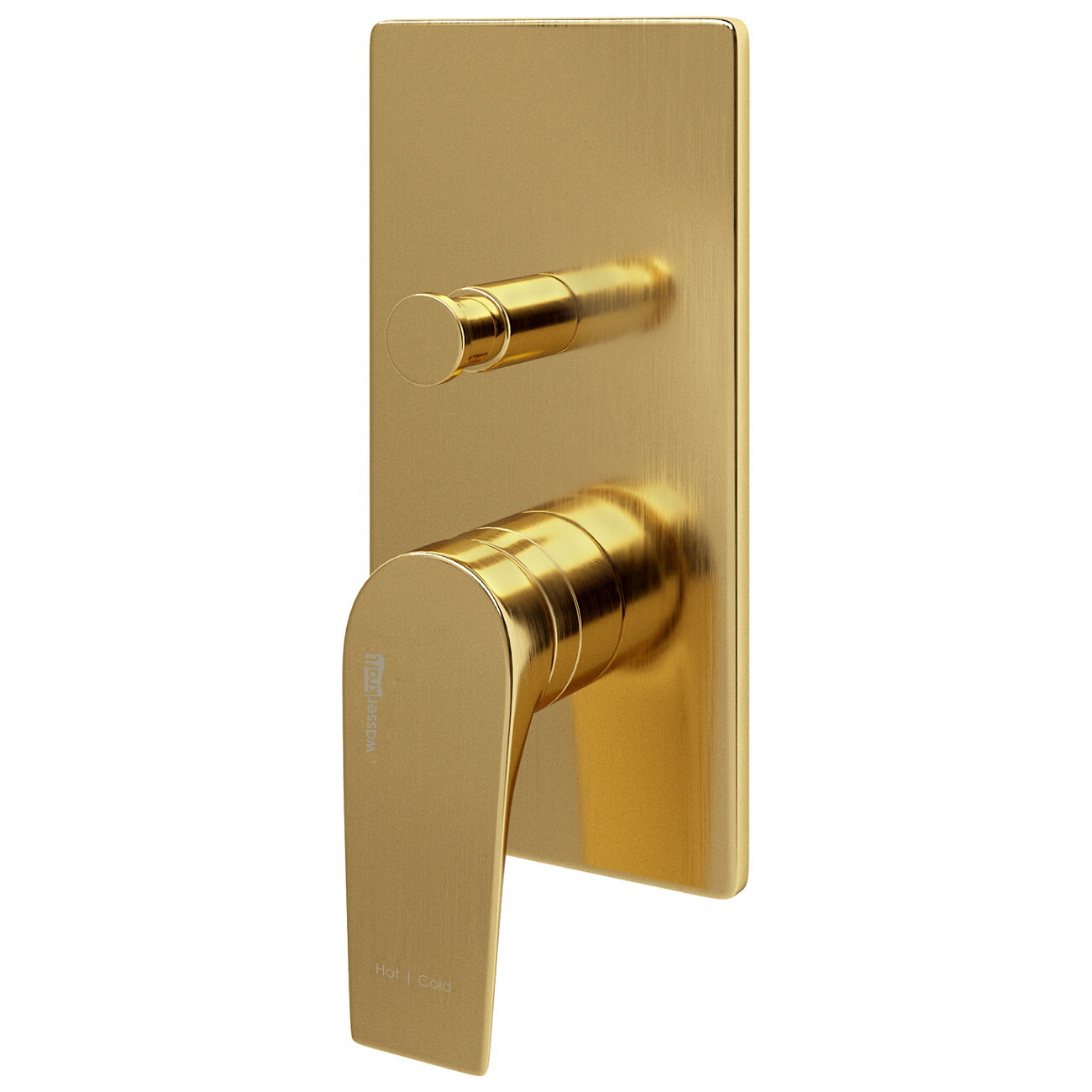 Смеситель для ванны и душа встраиваемый из латуни золотой Wasserkraft 5561 - изображение 5