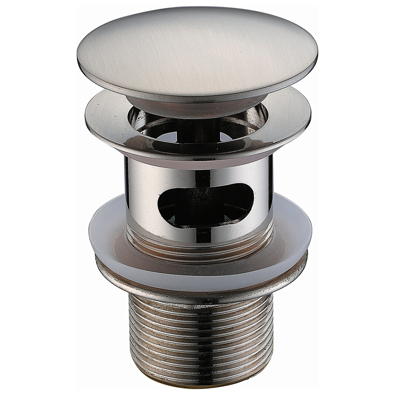 Донный клапан для раковины клик-клак круглый никель Wasserkraft A073 - изображение 2