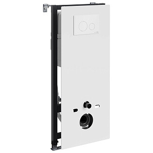 Инсталляция для подвесного унитаза с кнопкой смыва белая Abens 20TLT.010.ME.WH.WM02