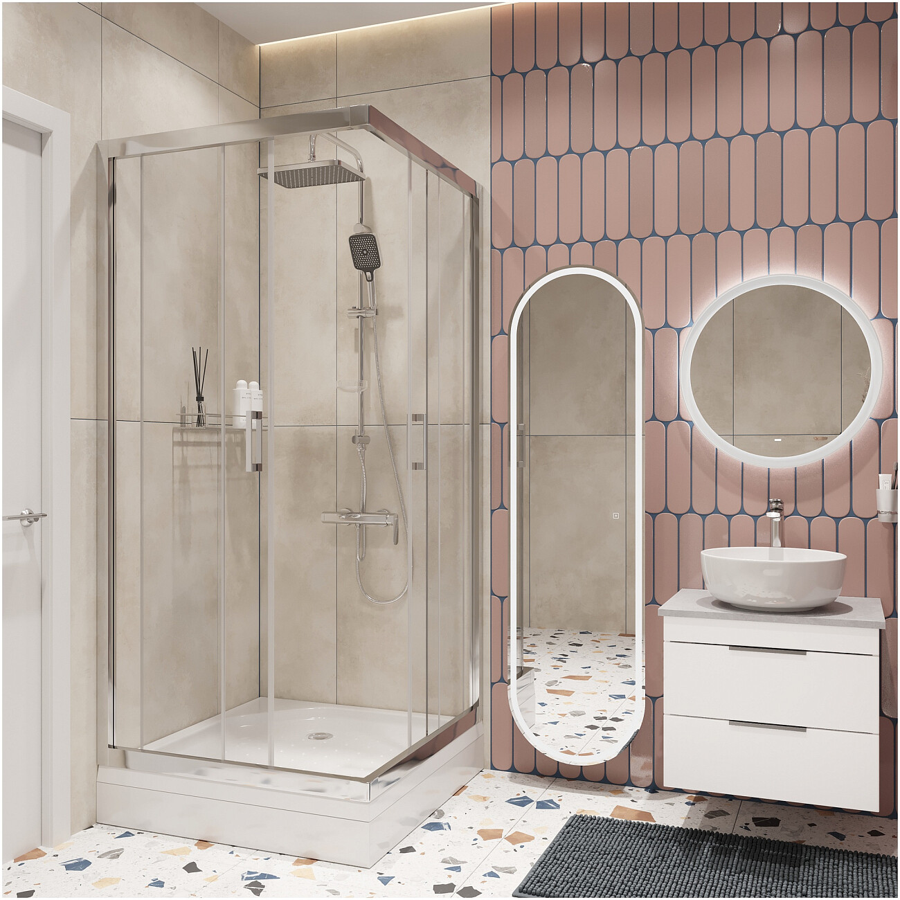 Душевая стойка с верхним душем хром Stworki "Вестерос" S26180CR - изображение 7