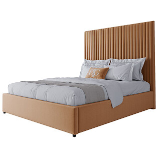 Кровать двуспальная 160х200 золотисто-коричневая Mora