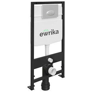Система инсталляции для унитазов Ewrika ProLT 0026-2020 с кнопкой смыва хром матовый 0050