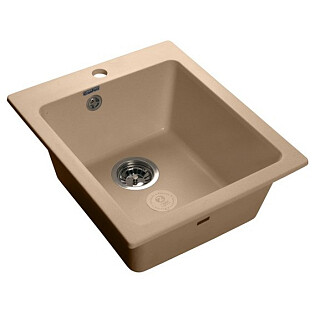 Мойка кухонная из искусственного мрамора 51х43 см топаз Granfest Practic GF-P-505 топаз
