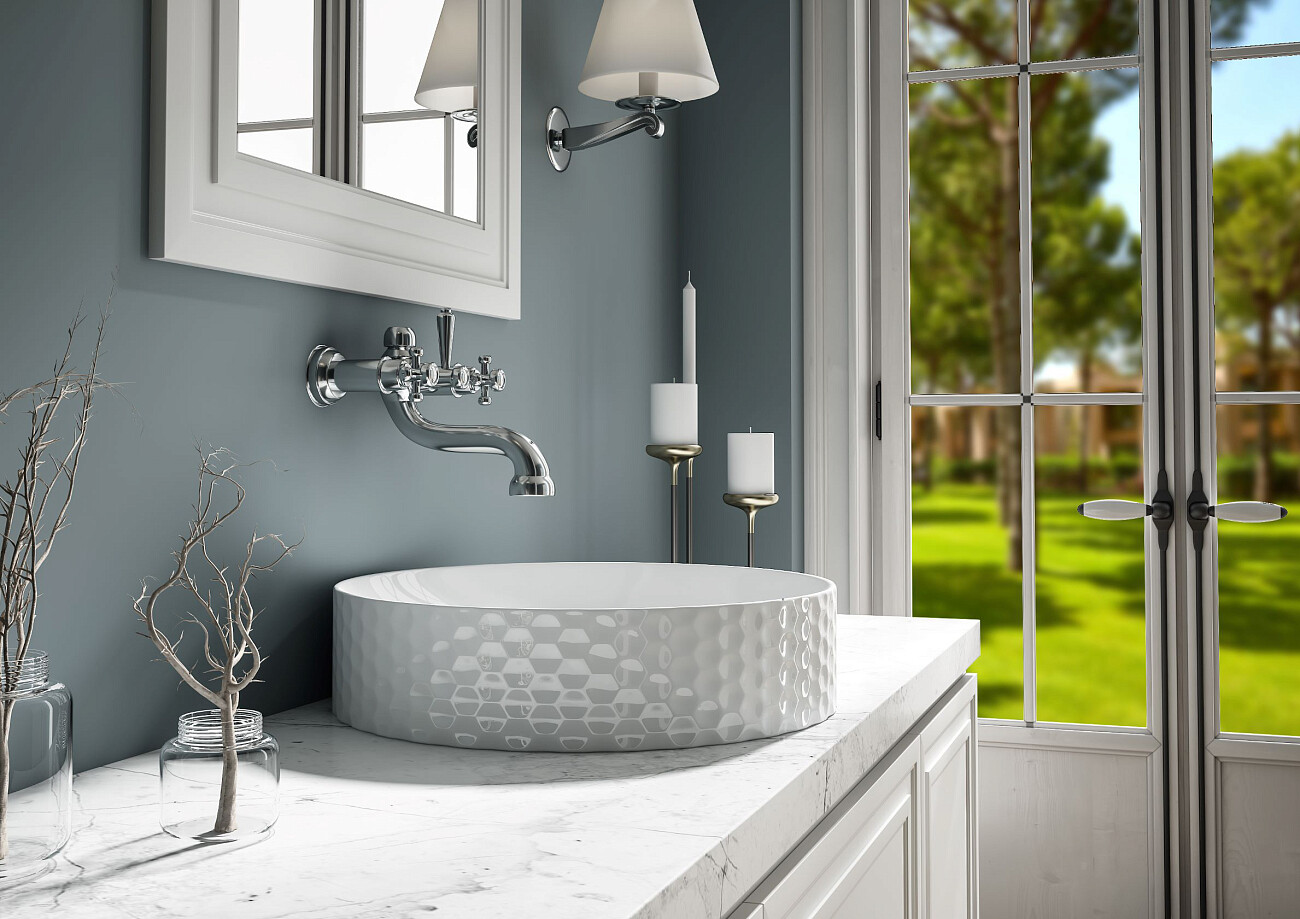 Раковина накладная керамическая круглая 40 см белая Stworki 3044-KL - изображение 7