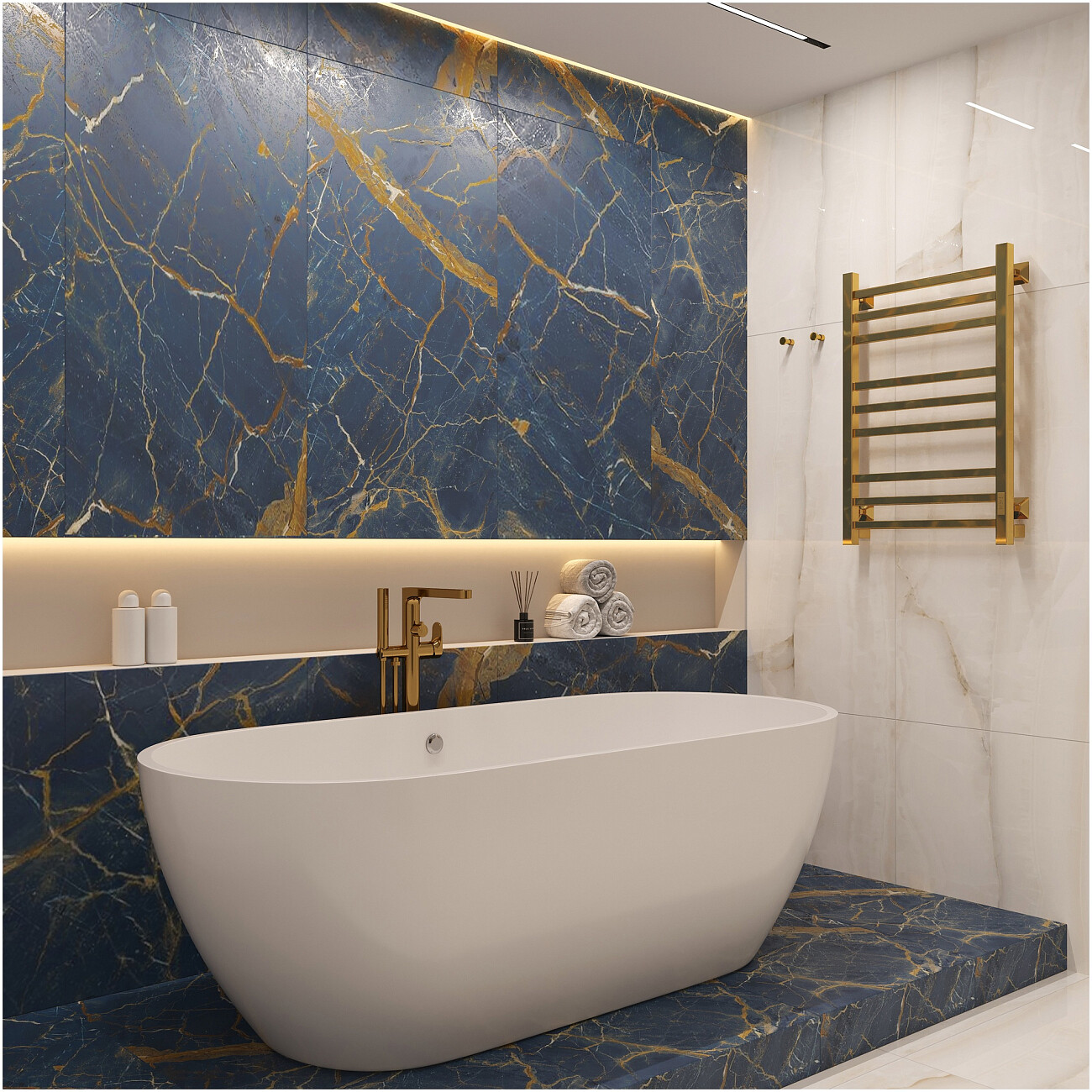 Полотенцесушитель электрический 80х50 см золотой Ewrika "Пенелопа" КВ ПенелопаКВ80х50золЕ - изображение 4