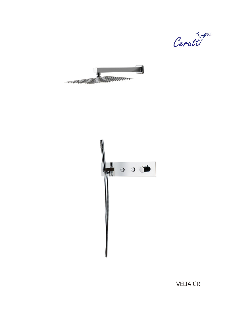 Душевой комплект встраиваемый хром Ceruttispa VELIA CR CT10398 - изображение 3