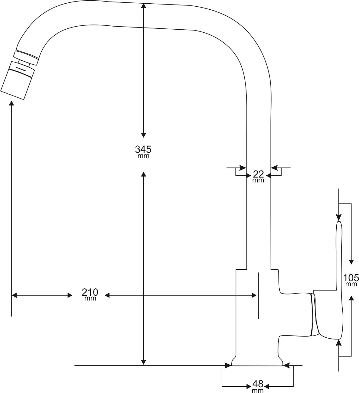 Смеситель для кухни хром Mega City MG- ZRV104 - изображение 3