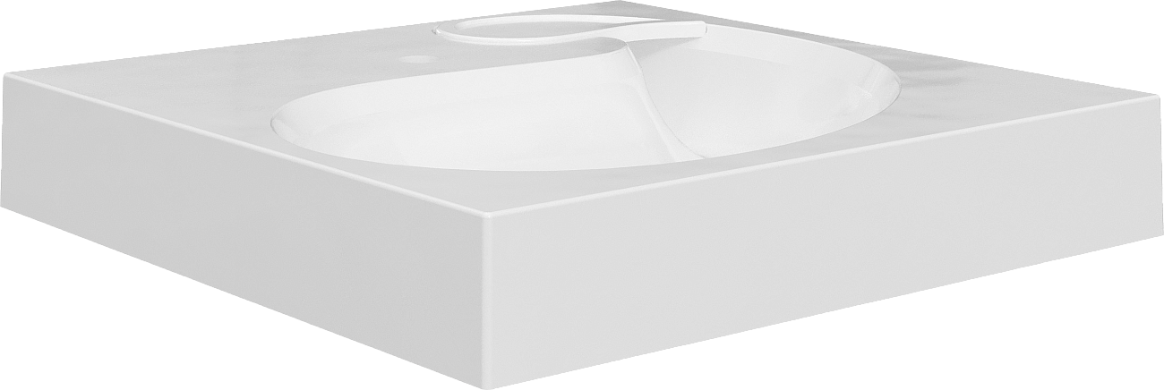 Раковина из мрамора на стиральную машину квадратная 60 см белая Stworki "Дублин" RSD600 - изображение 5