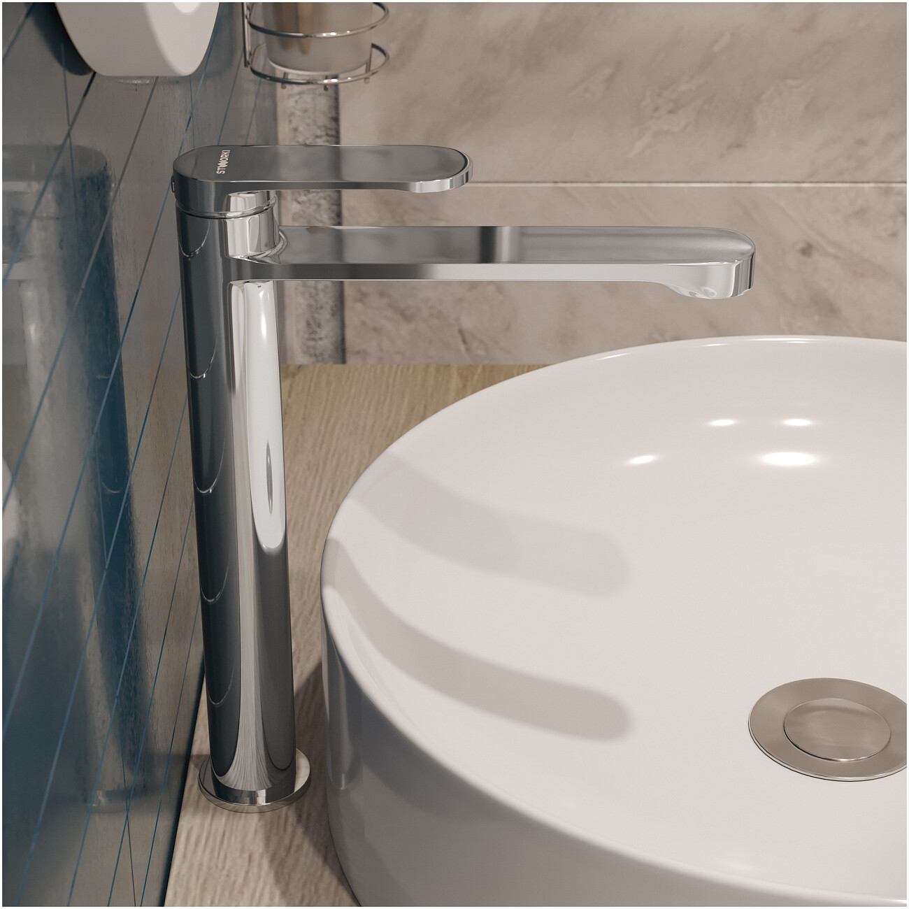 Смеситель для раковины однорычажный хром Stworki "Ноттвиль" S34020CR - изображение 5