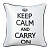 Подушка с надписью Keep Calm and Carry On