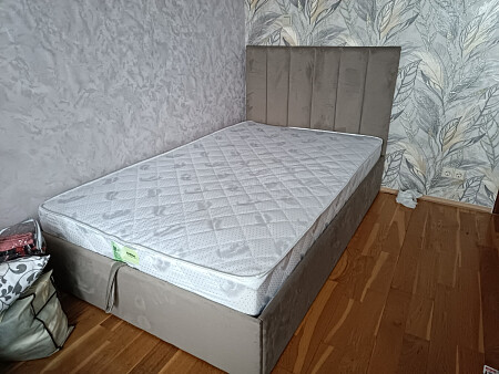Кровать полутораспальная с подъемным механизмом и ящиком для белья 120х200 мокко Вега