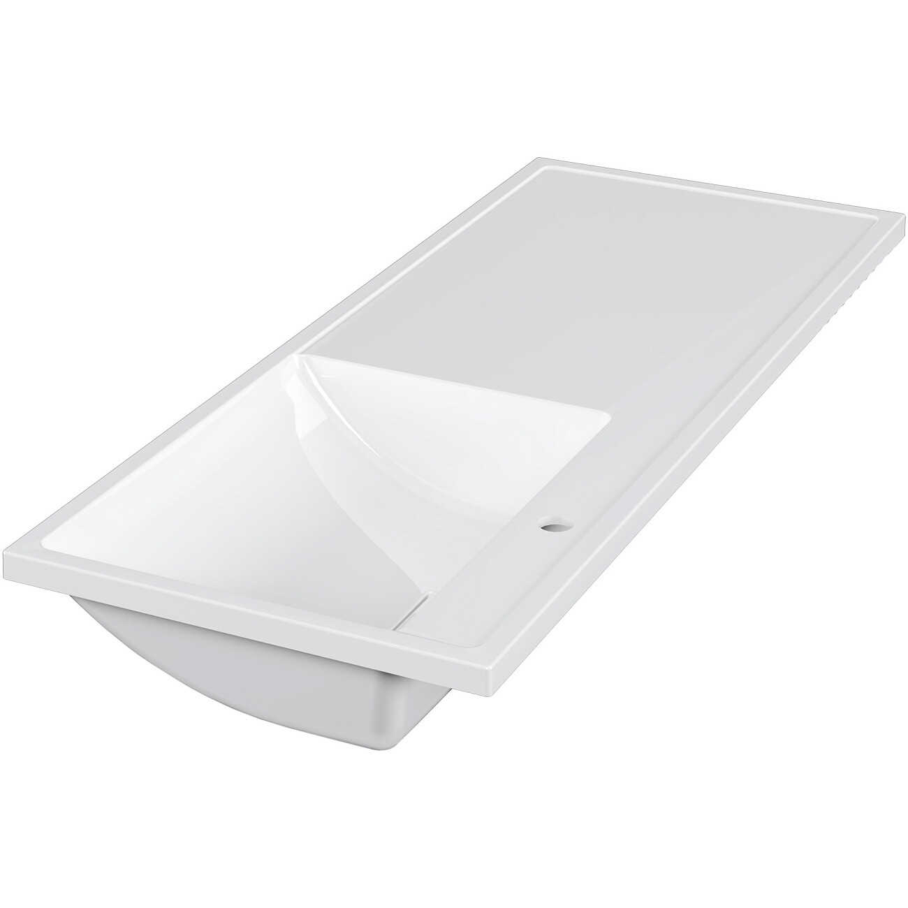 Раковина на стиральную машину со столешницей слева 50х110 см белая Stworki "Флом" SFnS1100R - изображение 5