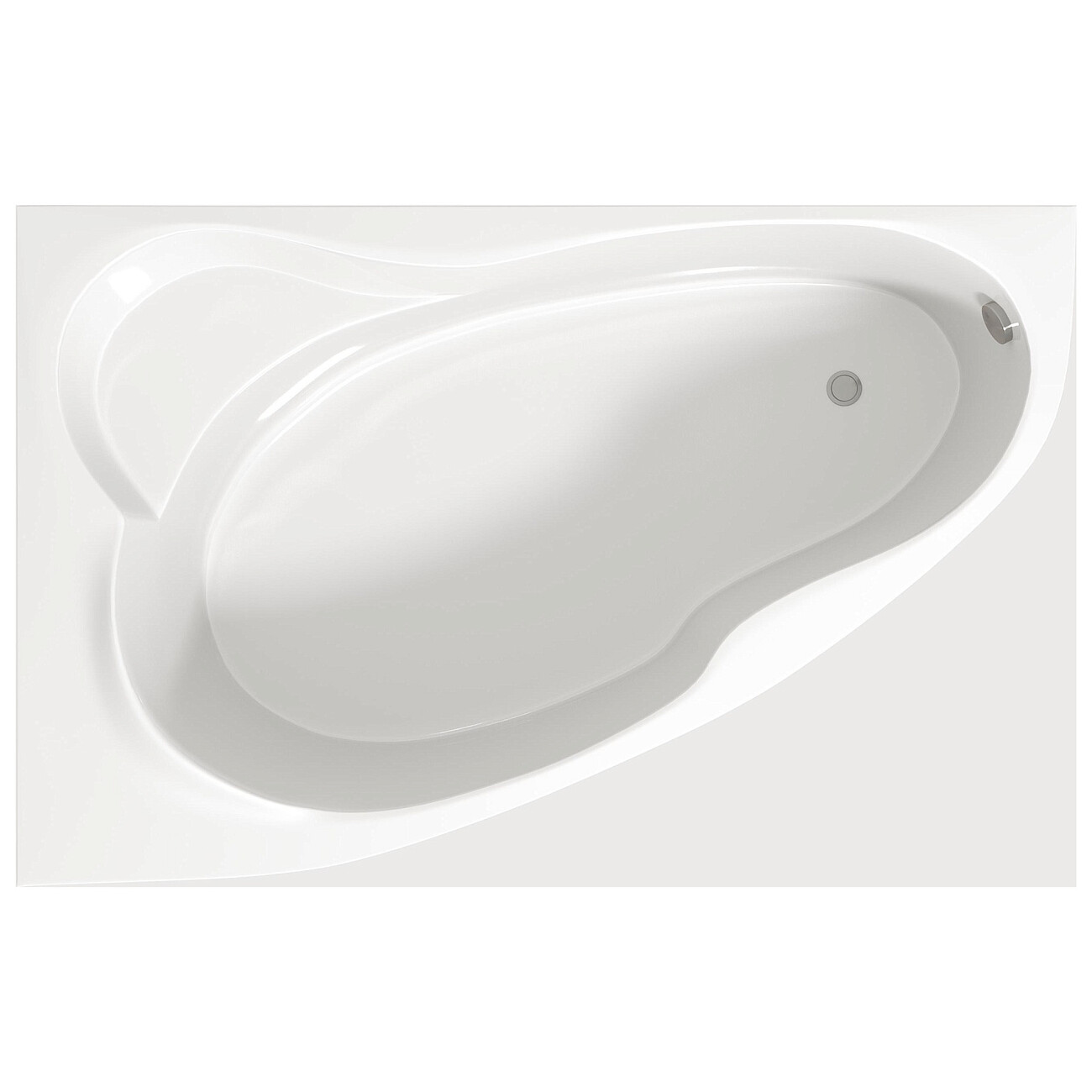 Ванна акриловая угловая левая 90х140 см белая Creto Glaze 16-14090L - изображение 6