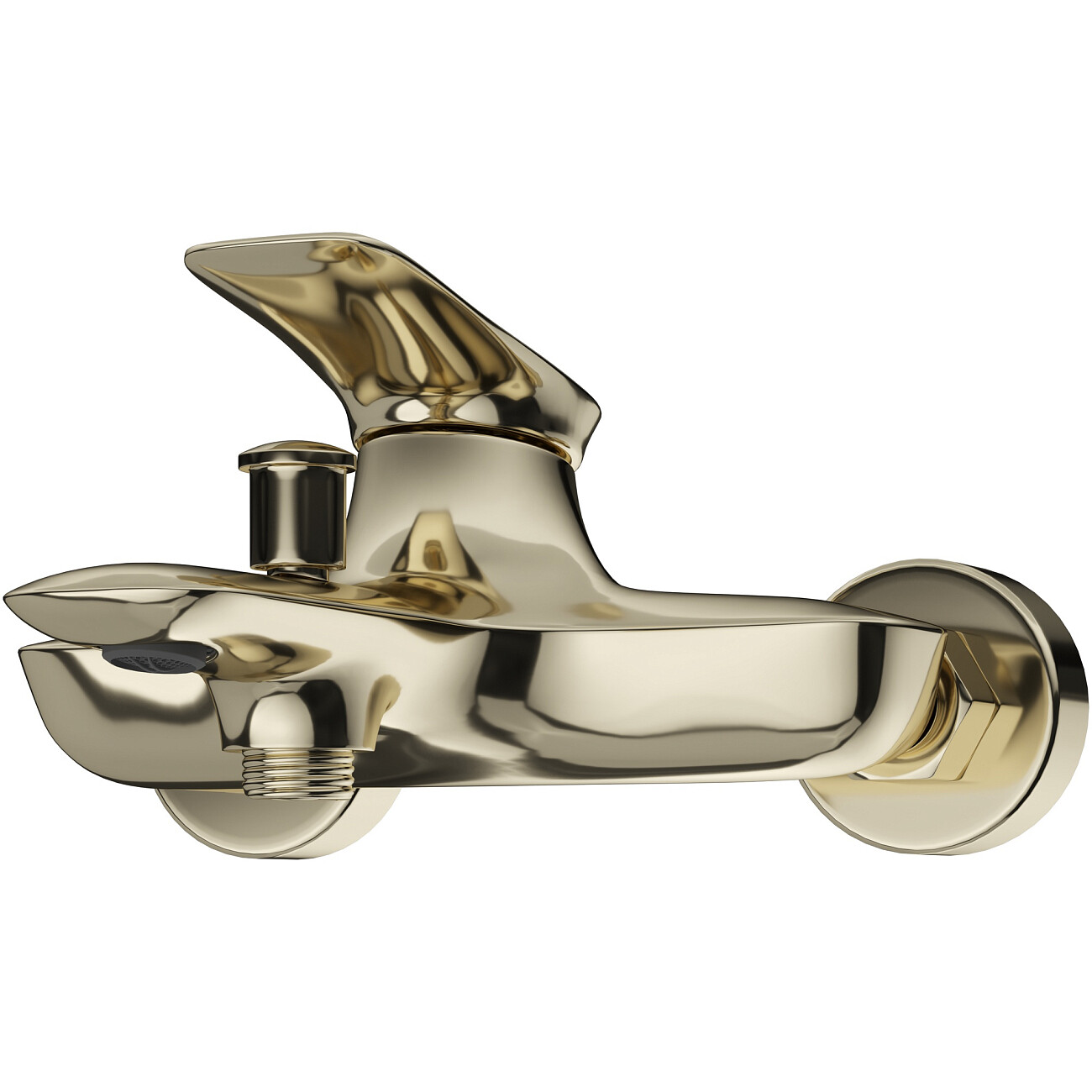 Смеситель для ванны с душем настенный золотой Stworki "Молде" S23100GG - изображение 7