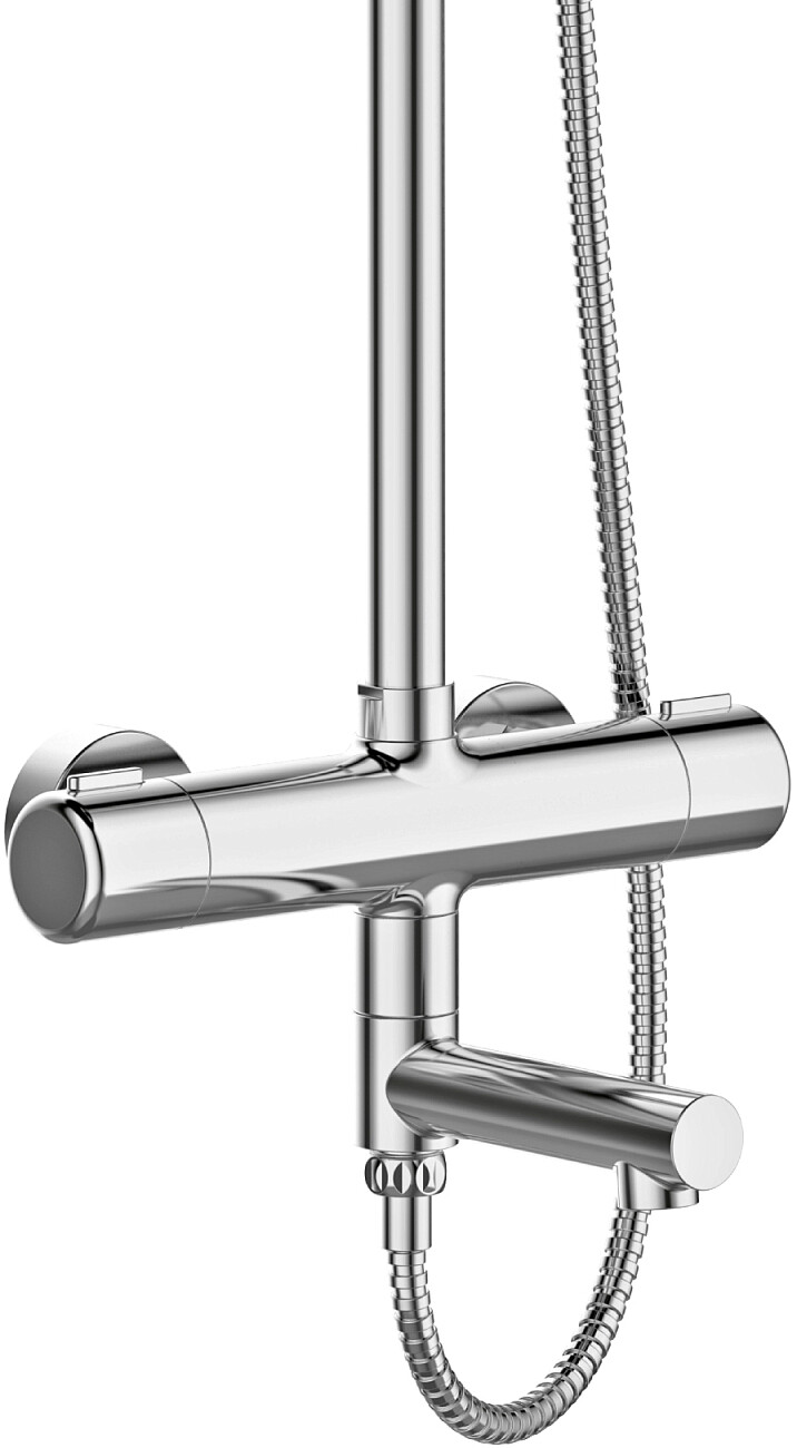 Душевая стойка с верхним душем и термостатом хром Stworki "Эстерсунд" ES-07cr - изображение 3