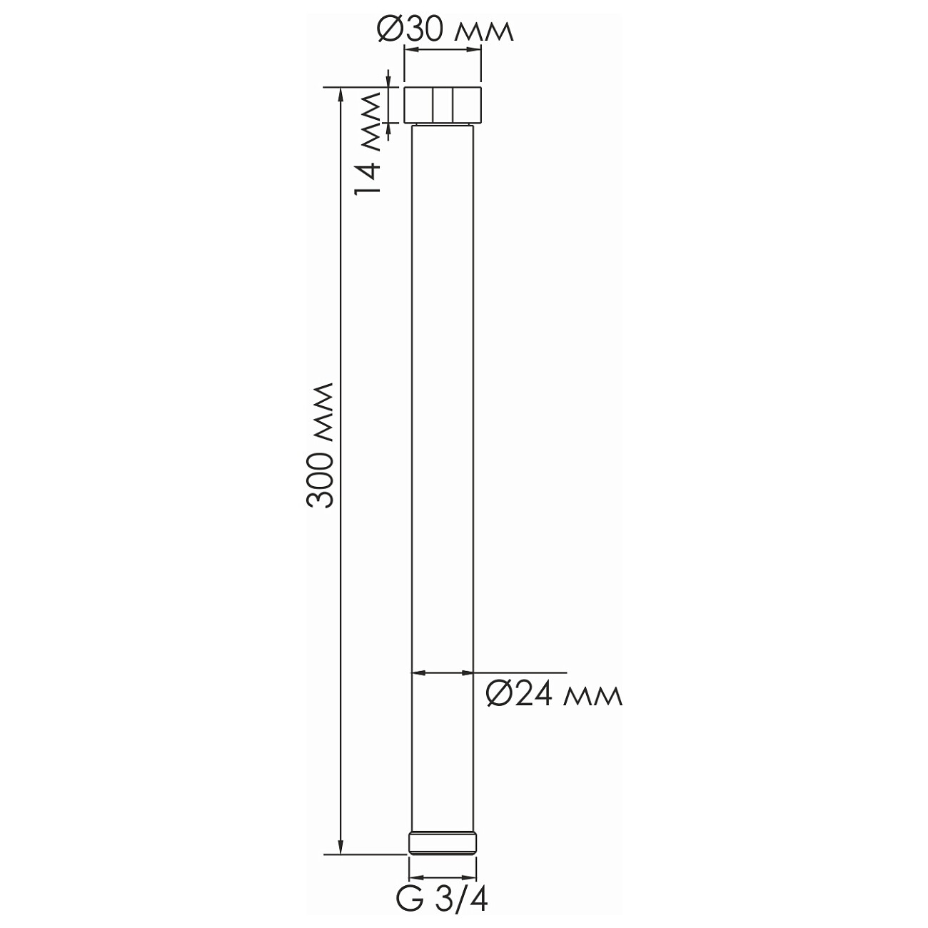 Удлинитель для душевого комплекта хром Wasserkraft A341 9071305 - изображение 2