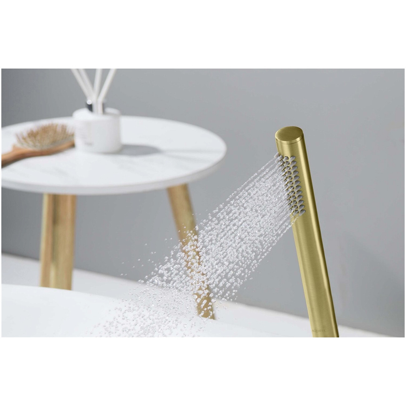 Лейка для ручного душа 22 см шлифованное золото Aquatek "Европа" AQ2002BG - изображение 3