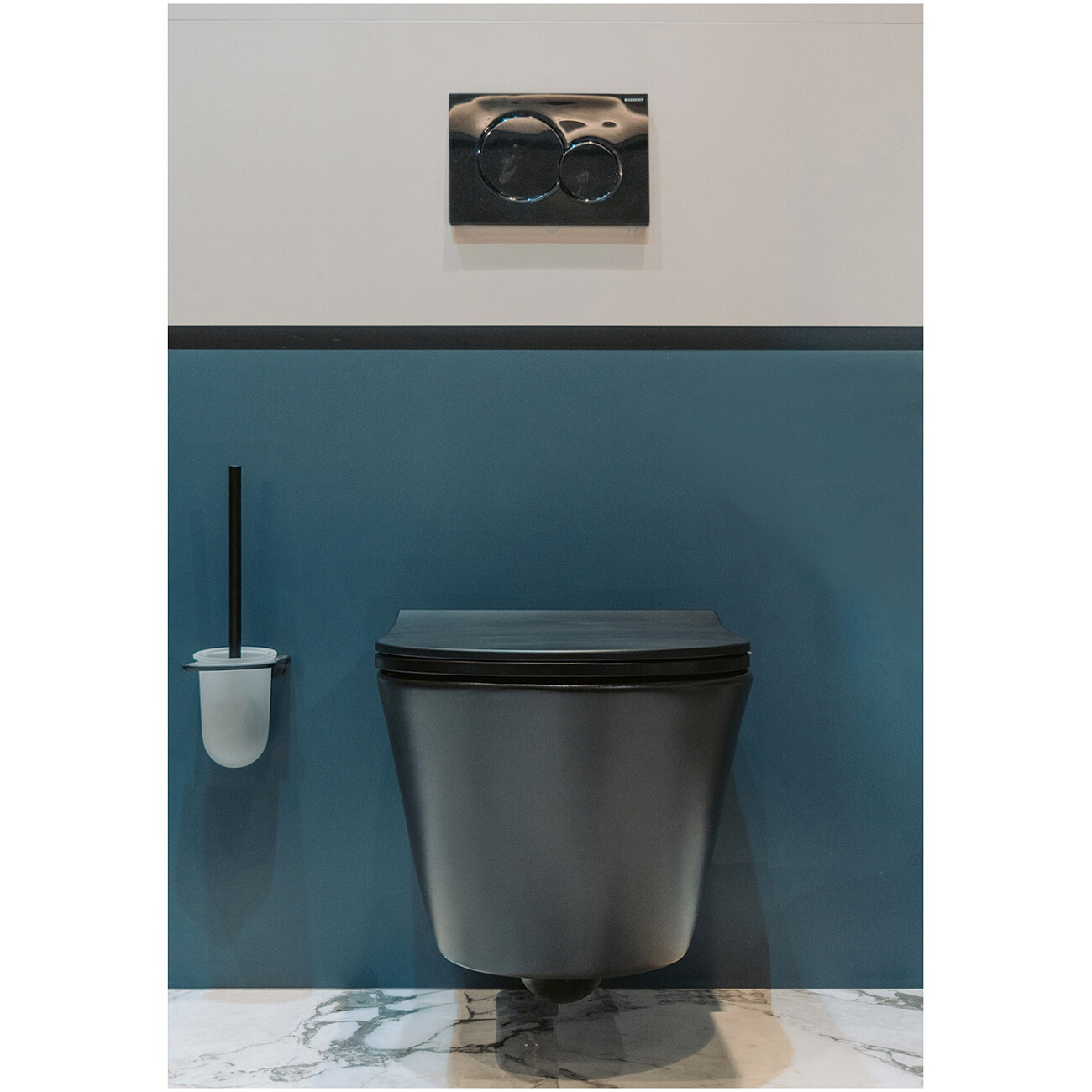 Унитаз подвесной черный Creto Logan L3 1003-002-L3BlMat с инсталляцией Creto Premium 2.0 INST-CR-2.0 - изображение 11