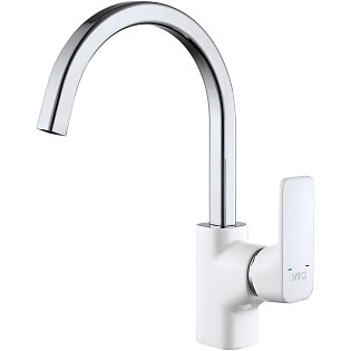 Смеситель для кухни однорычажный белый D&K Berlin Steinbeis DA1432416