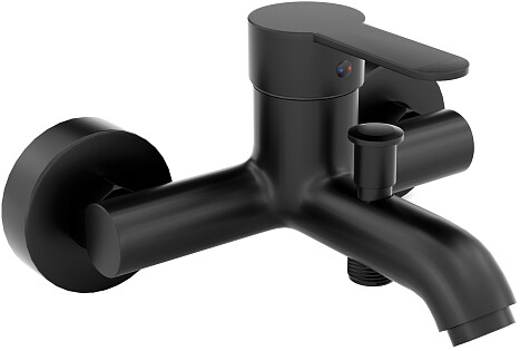 Смеситель для ванны с душем черный Mega City MG-ZRV103-B