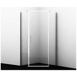 Душевой уголок пятиугольный 90х90 см хром Wasserkraft Leine 35P11