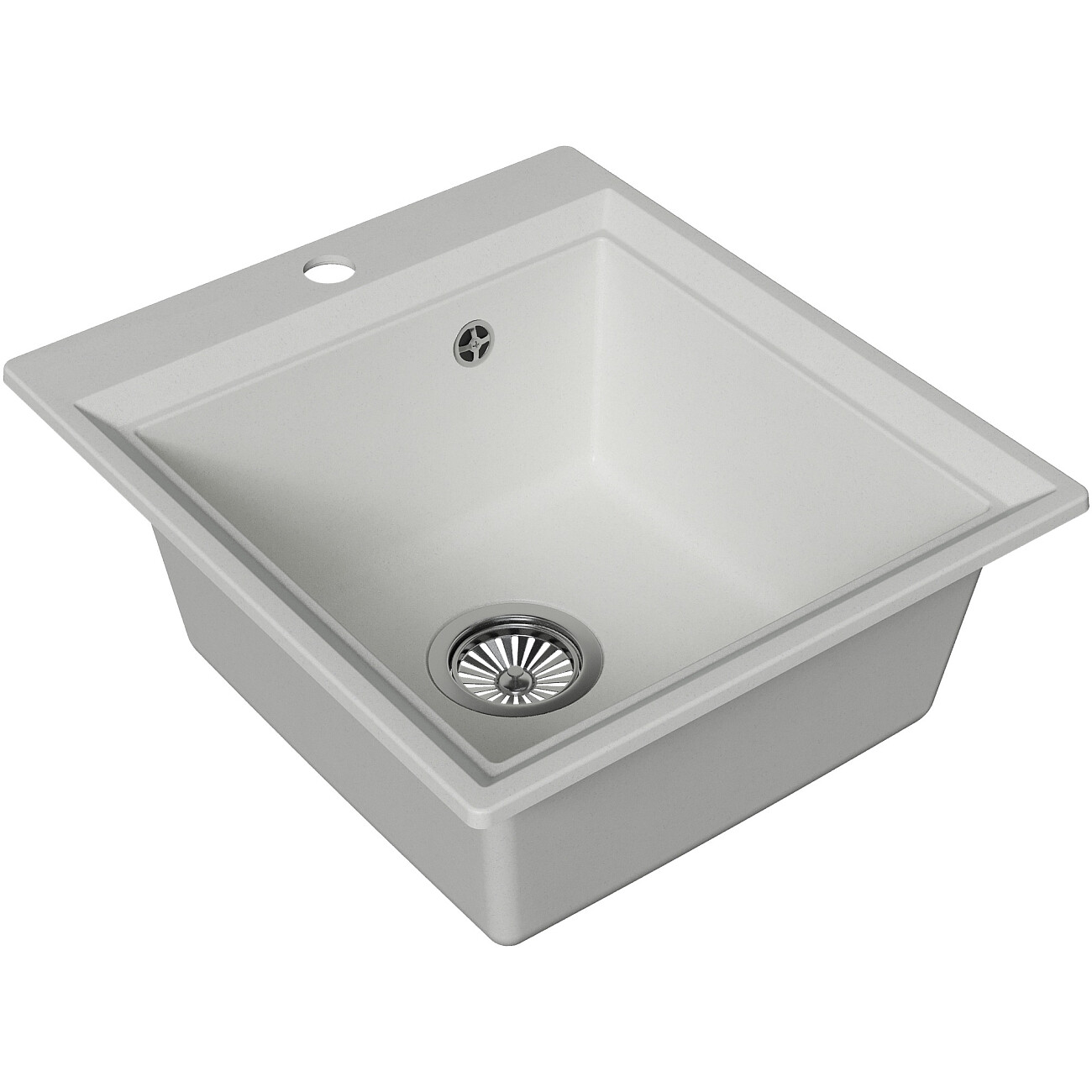 Мойка кухонная белая Domaci "Римини" DG 45-51-650 - изображение 3