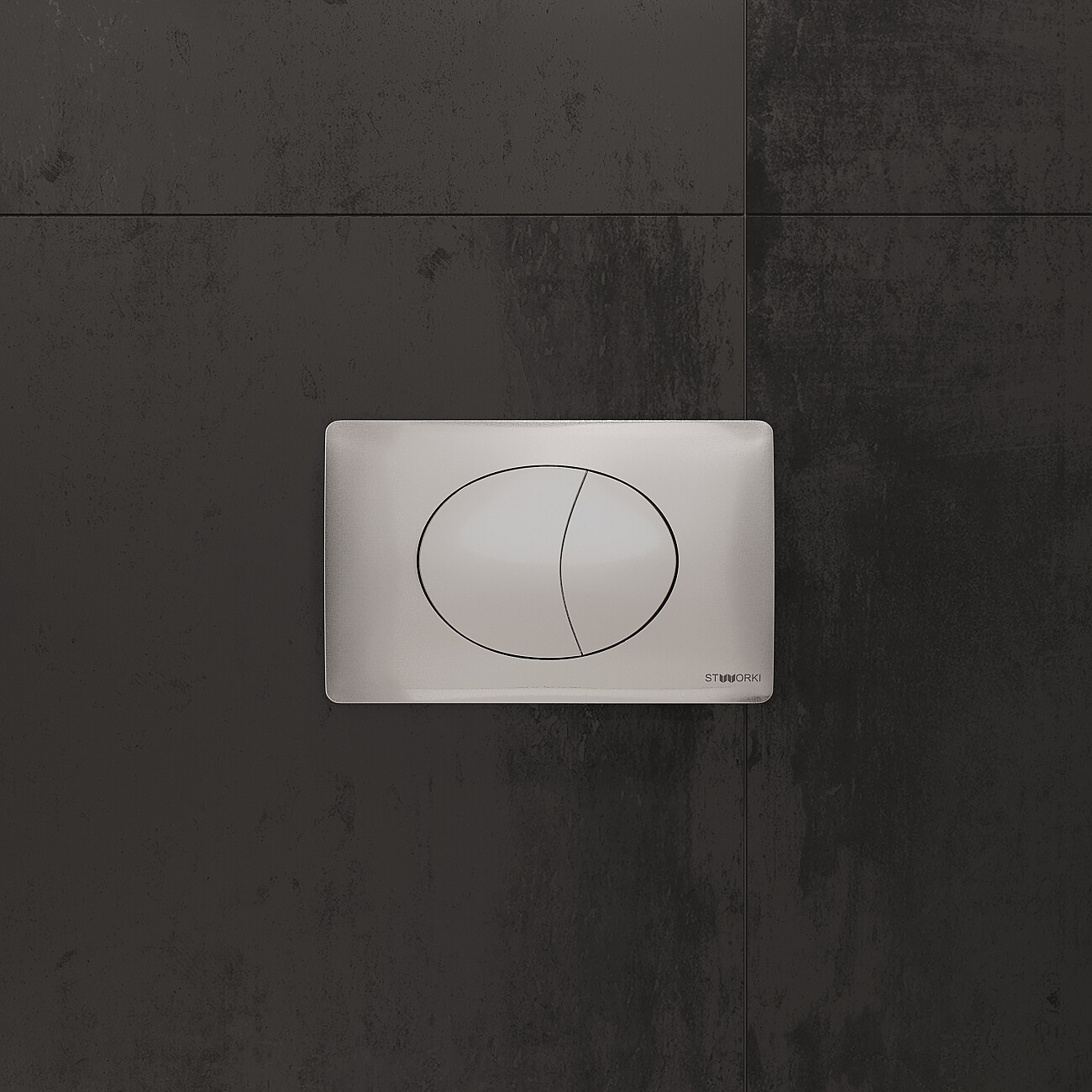 Кнопка смыва хром матовый Stworki 230823 - изображение 4