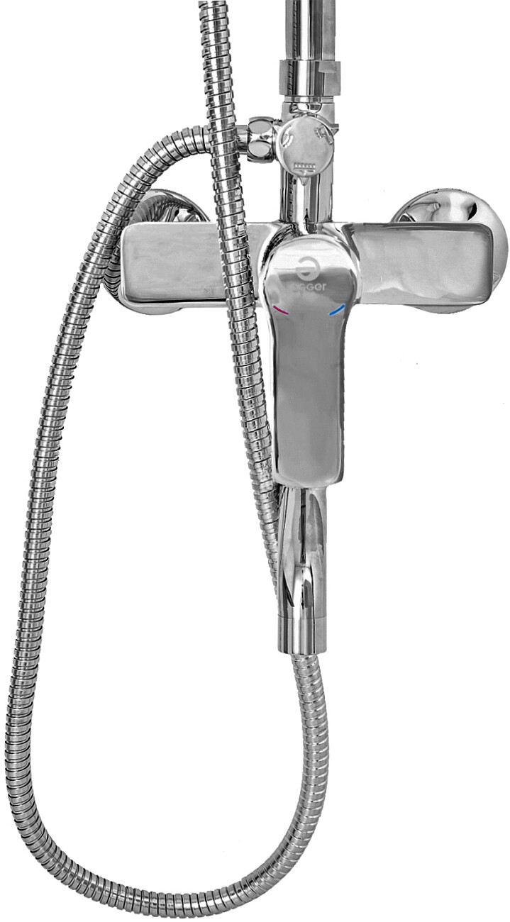 Душевая стойка с верхним душем и смесителем хром Stworki "Брамминг" BR-03cr - изображение 9