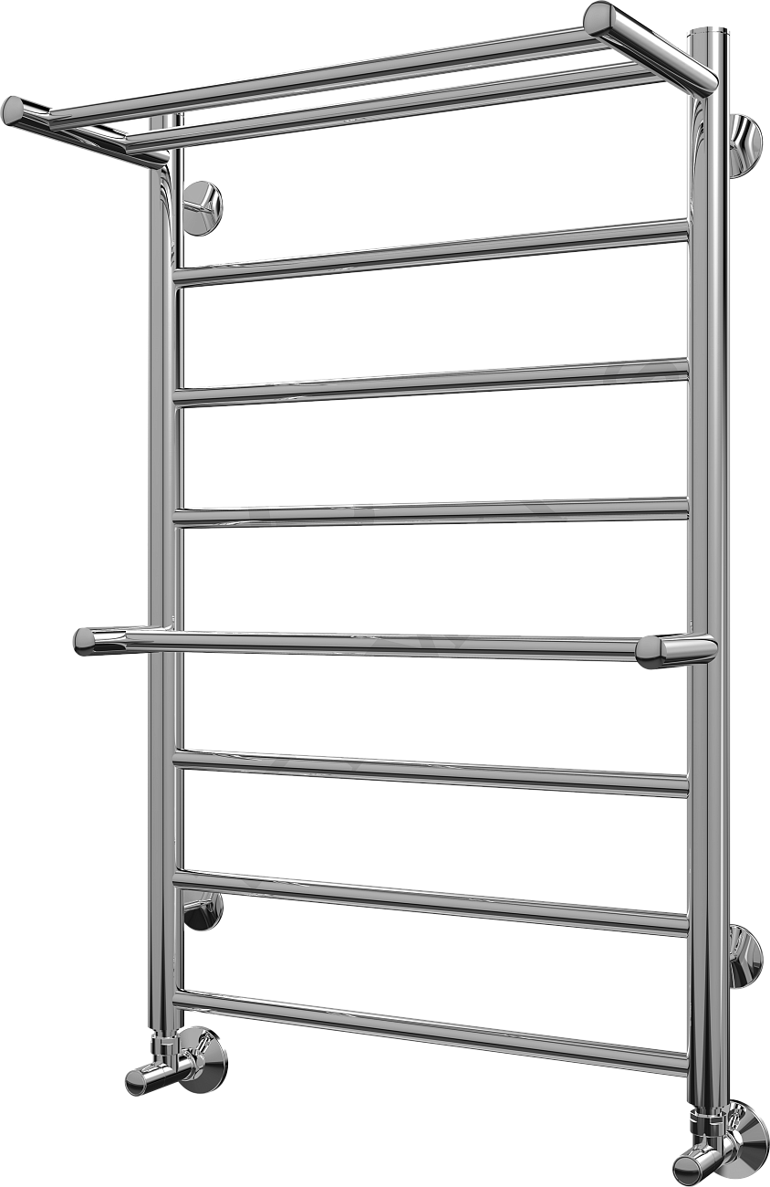 Полотенцесушитель водяной 80х50 см с полкой хром Ewrika "Гелла" АН8 4670078537522 - изображение 7