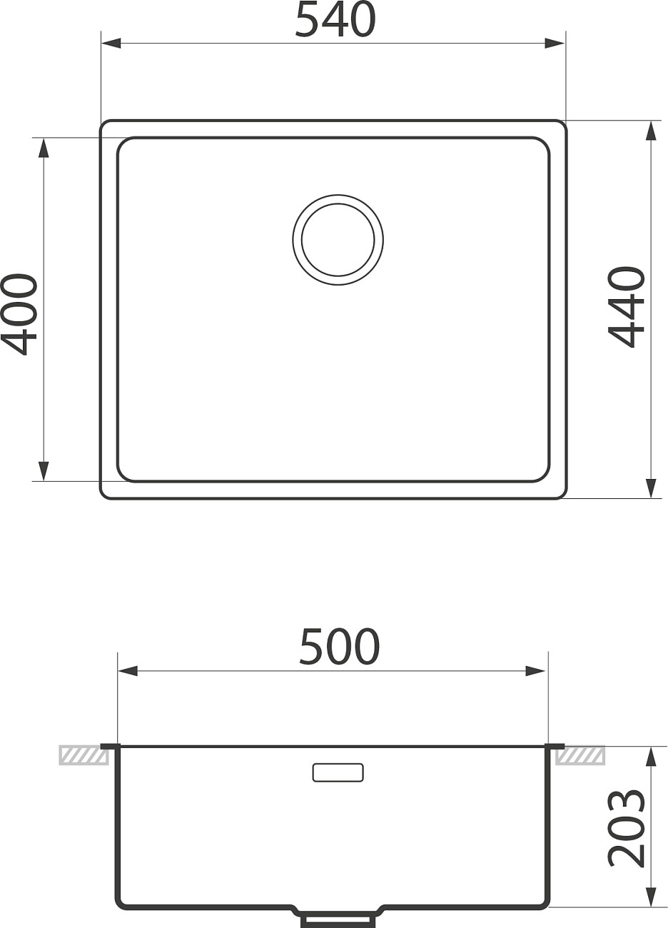 Мойка кухонная сталь Domaci "Равенна" DGS 500.12K - изображение 2