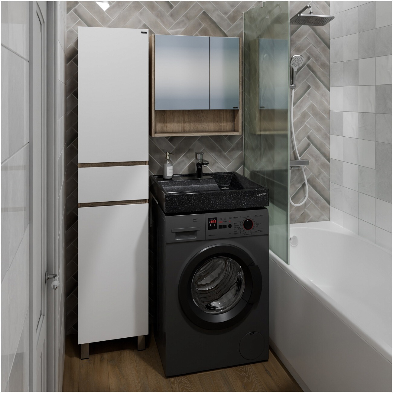 Раковина над стиральной машиной 60х60 см млечный путь "Юпитер" 900141 - изображение 8