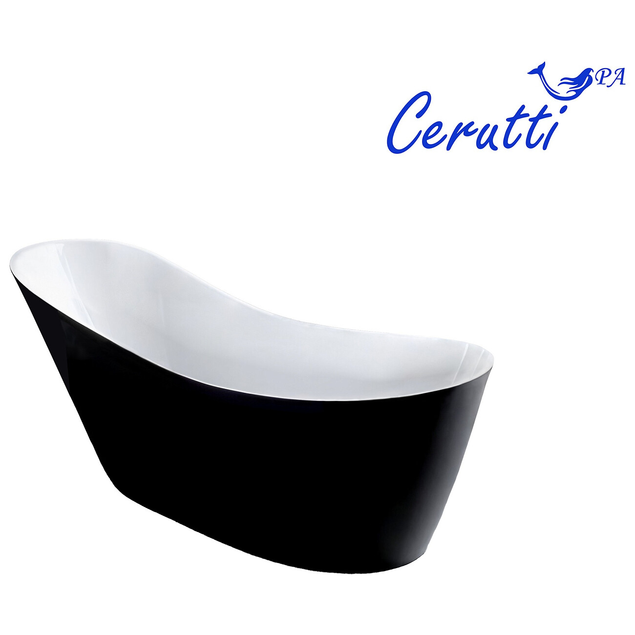 Ванна акриловая отдельностоящая черная матовая Ceruttispa Gloria 170 GMB CT10881 - изображение 4