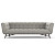 Диван Soja трехместный прямой серый