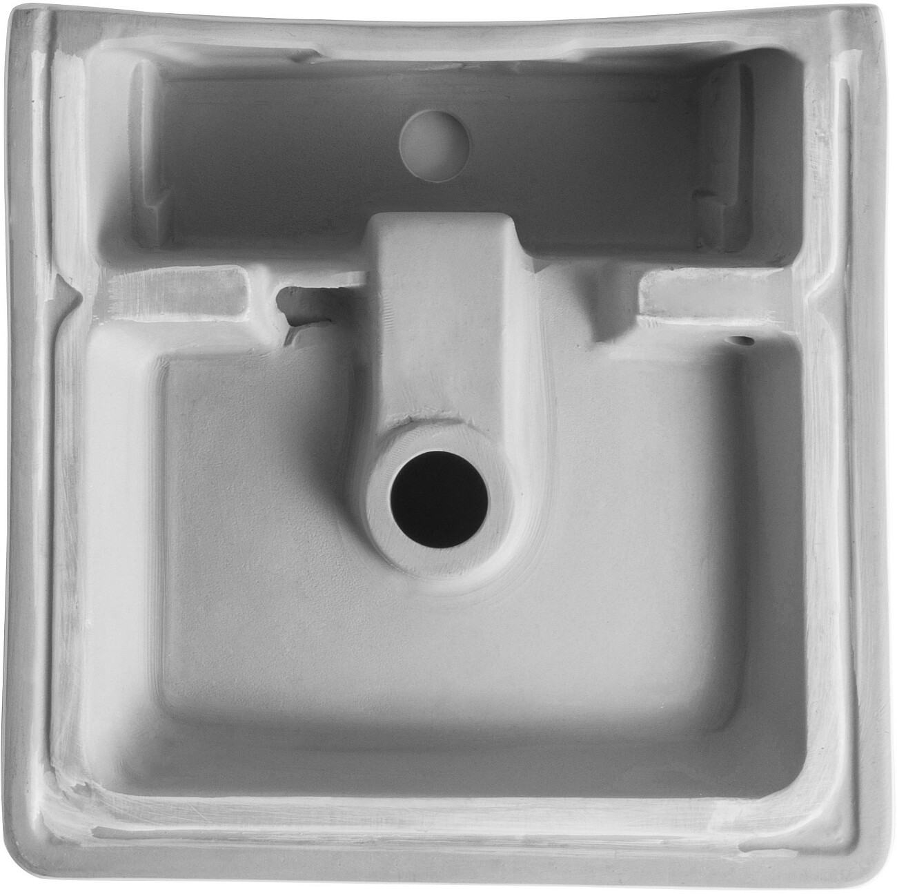 Раковина накладная фарфоровая квадратная 42х41 см белая Stworki "Нюборг" NU-01rn - изображение 3